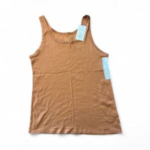 Women's Slim Fit‎ Tank Top - A New Day Brown Size large new with tags